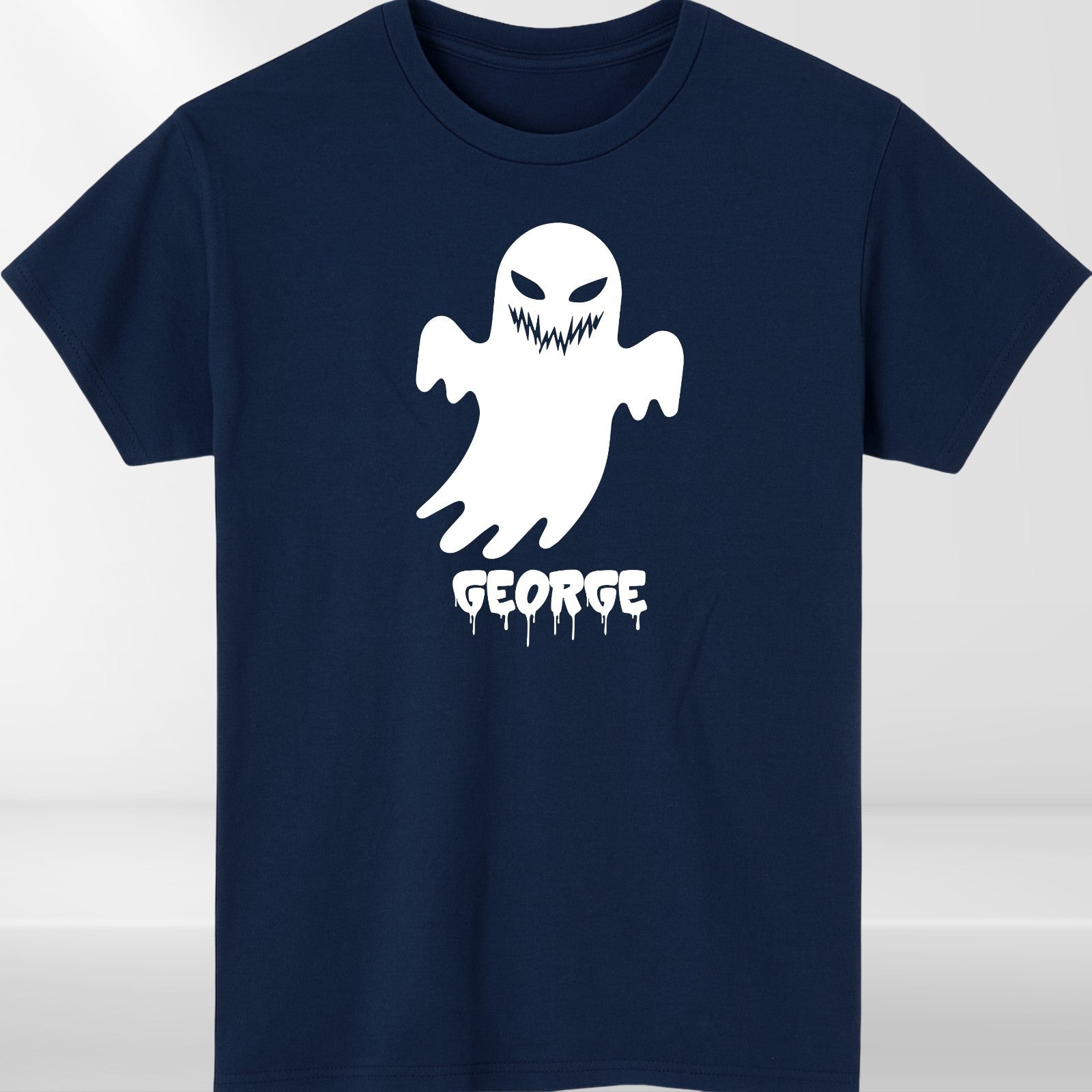 Personalised Halloween Ghost Couple T-Shirt Custom Name Spooky Scary Festive Top
