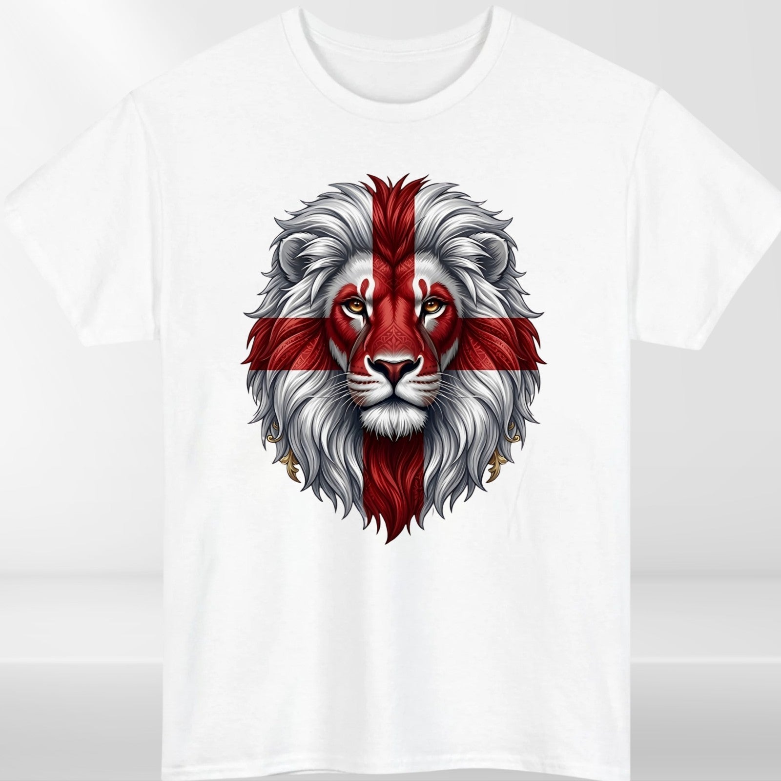 England 2026 Lion T Shirt St George Cross Football Fan Graphic Gift Tee UK