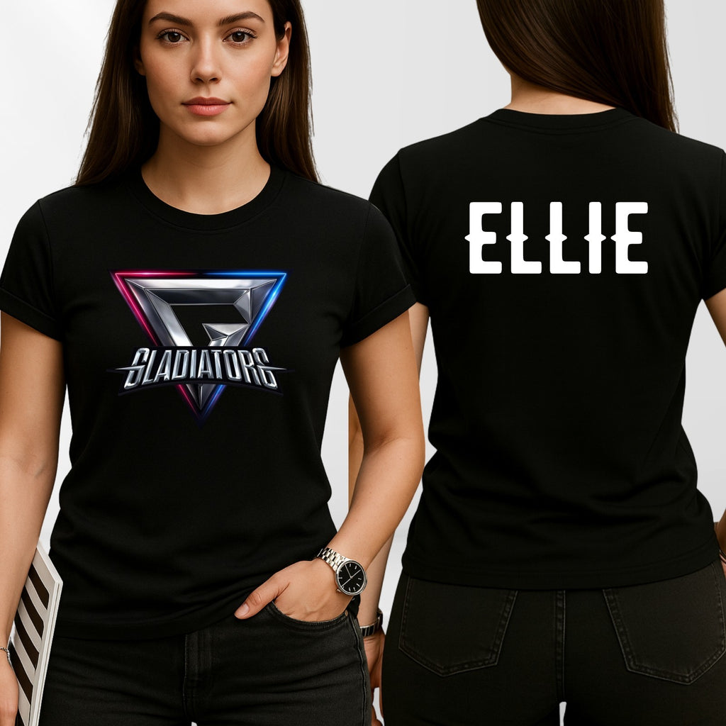Personalised Gladiators Adult Kids T-Shirt Gaming Team Gamer 90's TV Show Xmas