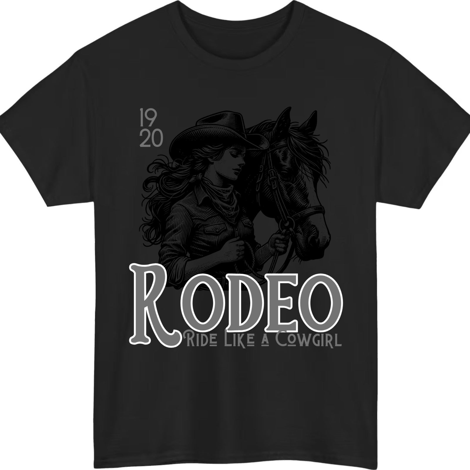 Rodeo Ride Like A Cowgirl T-Shirt , Vintage Grunge Rodeo Graphic Tee