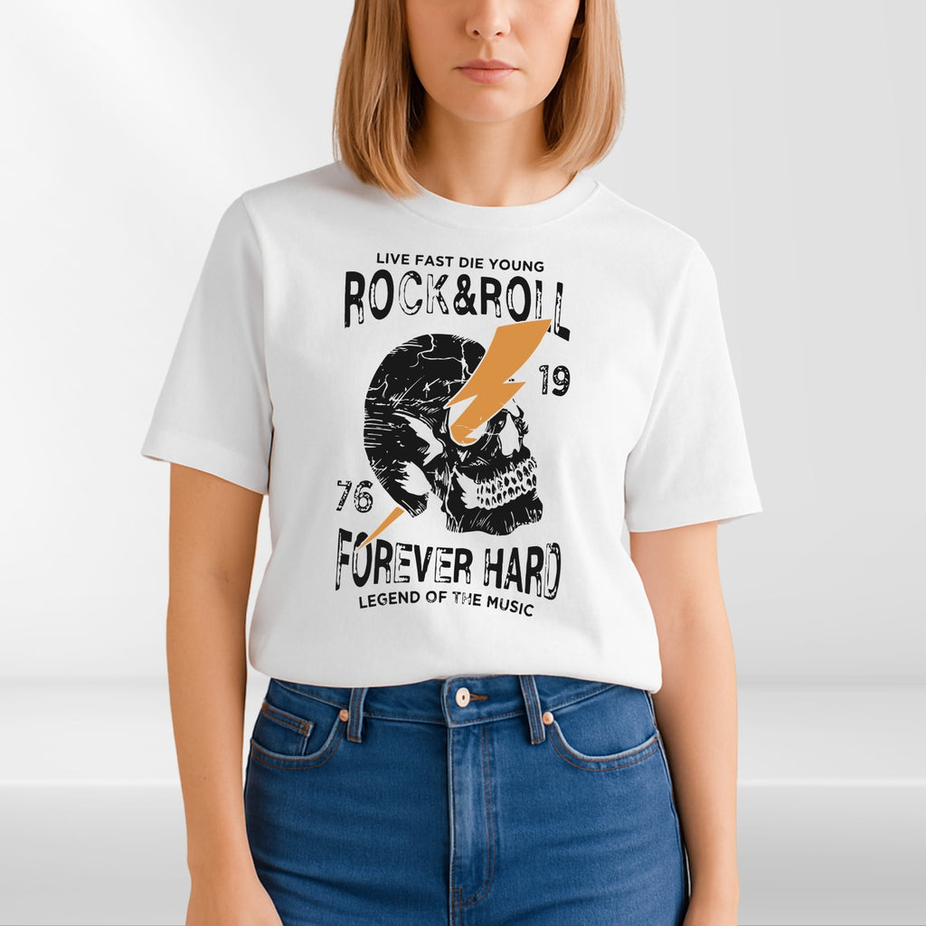 KAM Big Fashion Rock N Roll T Shirt Cotton Short Sleeve Casual Tee