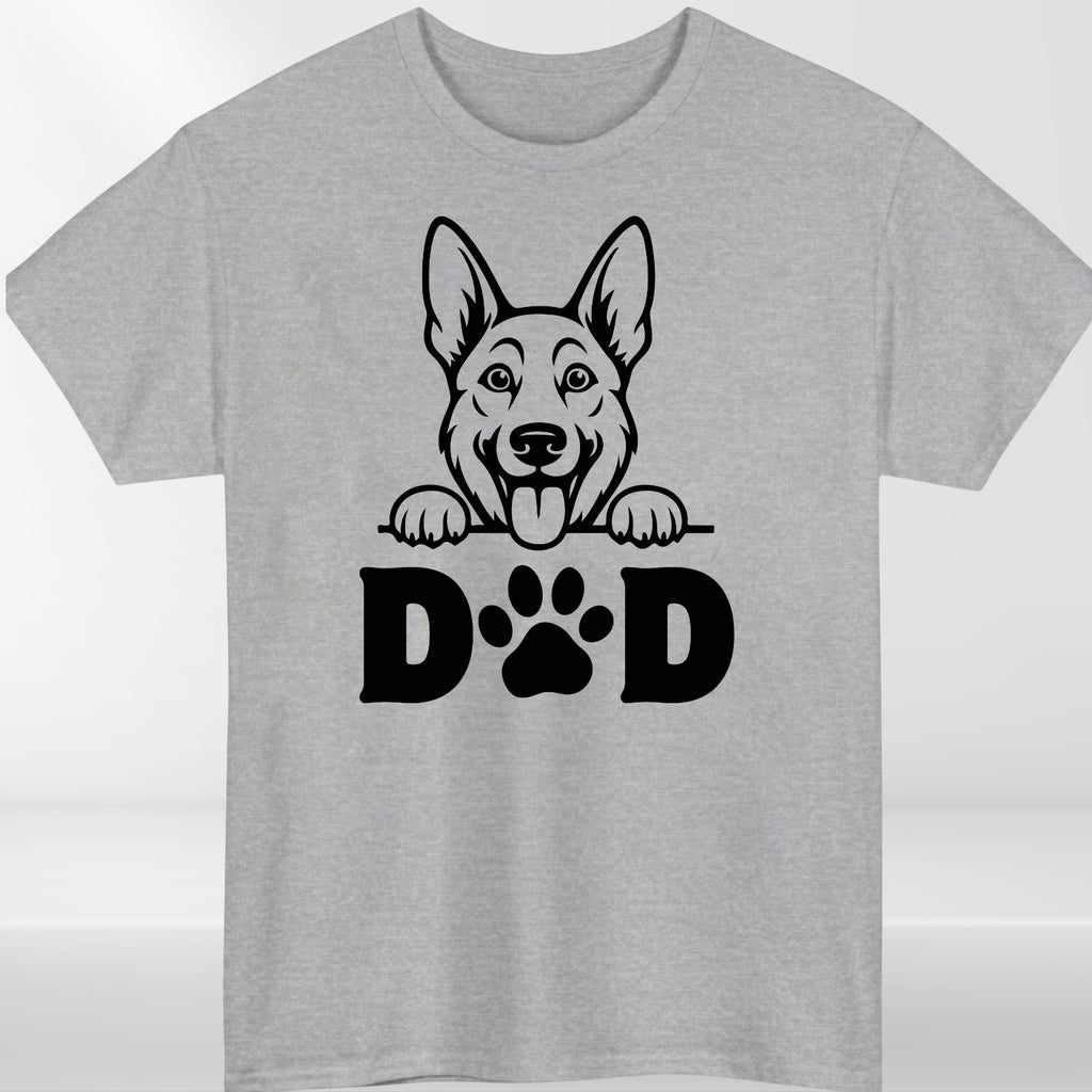 Dog Dad T-Shirt Funny German Shepherd Paw Print Mens Unisex Pet Lover Gift