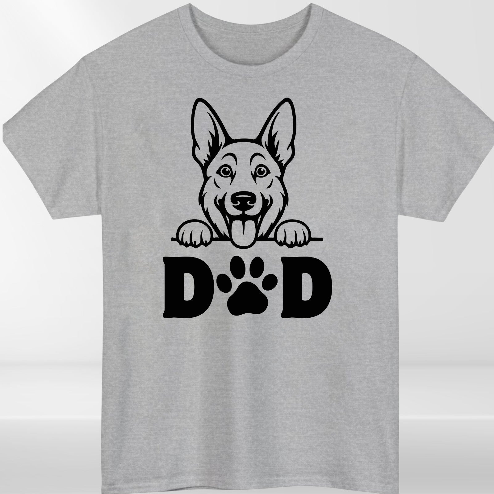 Dog Dad T-Shirt Funny German Shepherd Paw Print Mens Unisex Pet Lover Gift