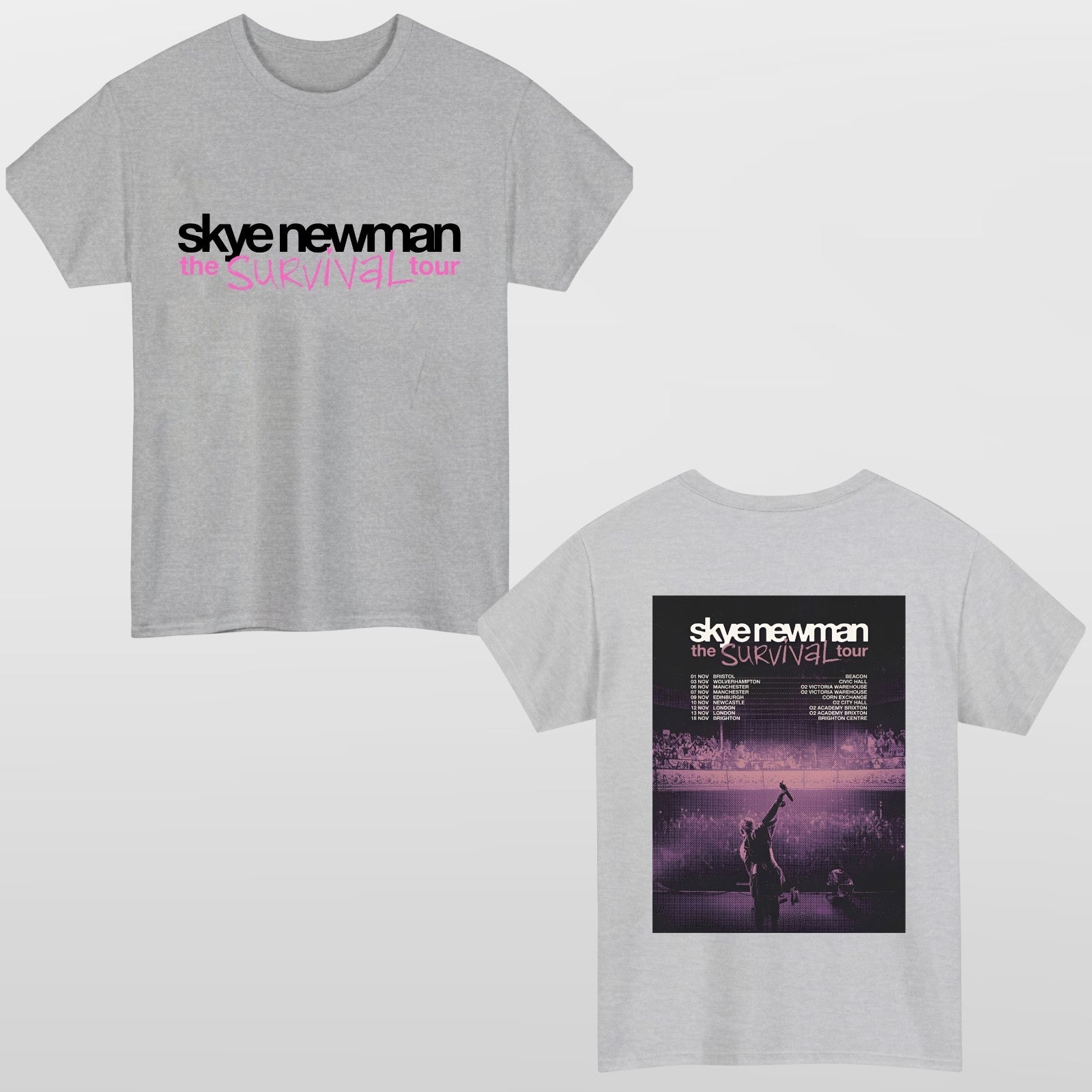 Skye Newman Survival Tour 2026 UK T Shirt Pop Music Concert Unisex Tee