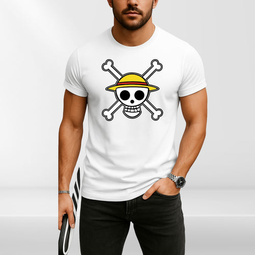 Anime One Piece Straw Hat Pirates Flag Japanese T-shirt Adults, Teens & Kids
