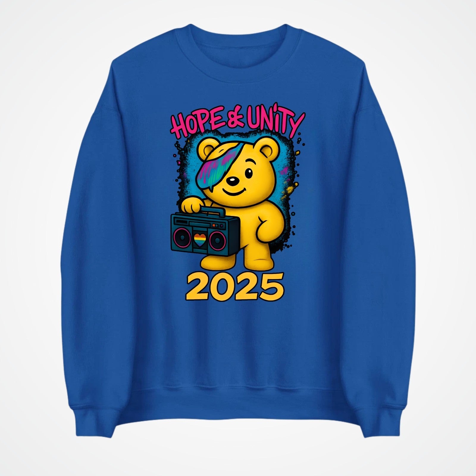 Hope & Unity 2025 Bear Jumper | Positive Sweatshirt | Unisex Gift 3Y–4XL