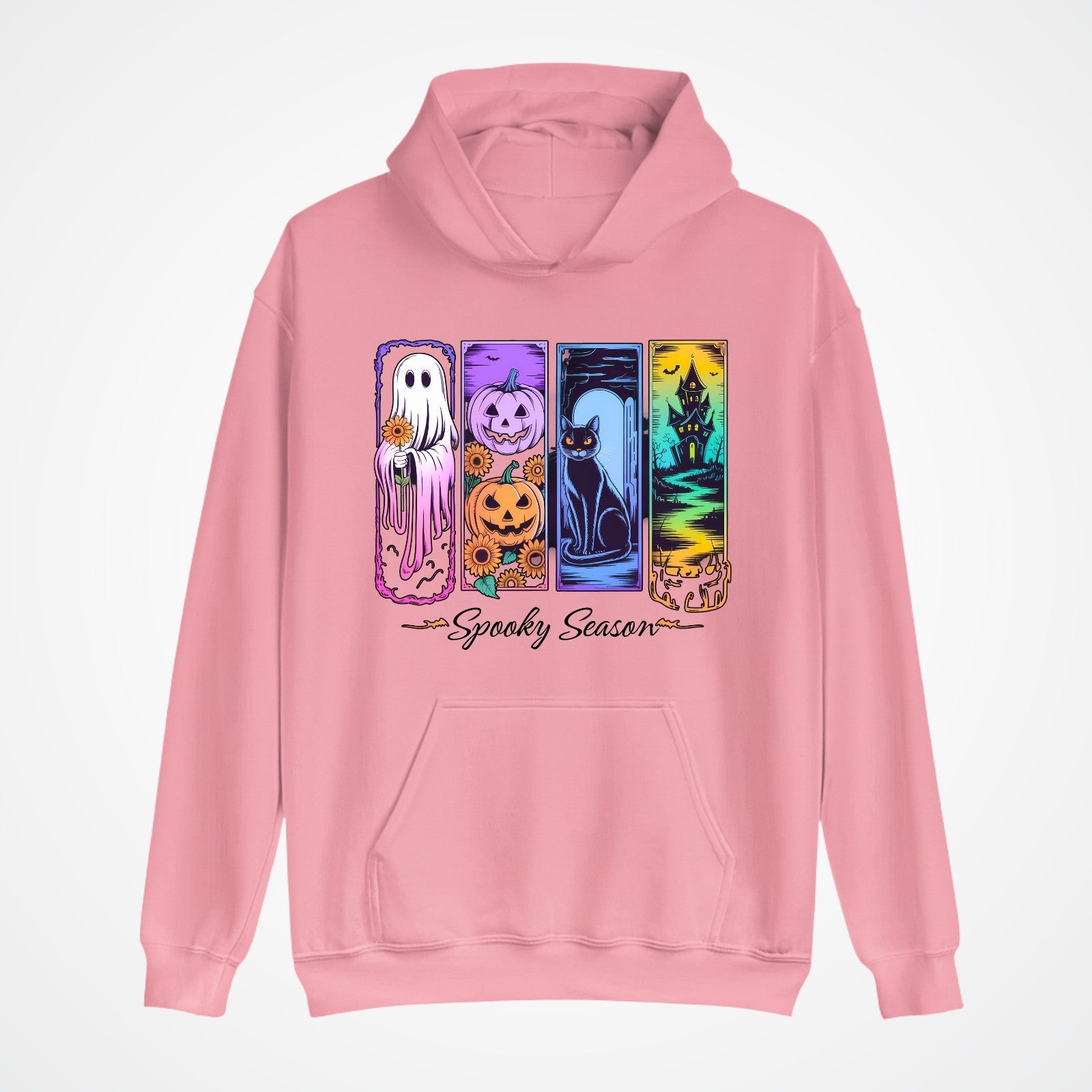 Spooky Season Hoodie | Halloween Ghost & Pumpkin Design | Cute Spooky Sweatshirt
