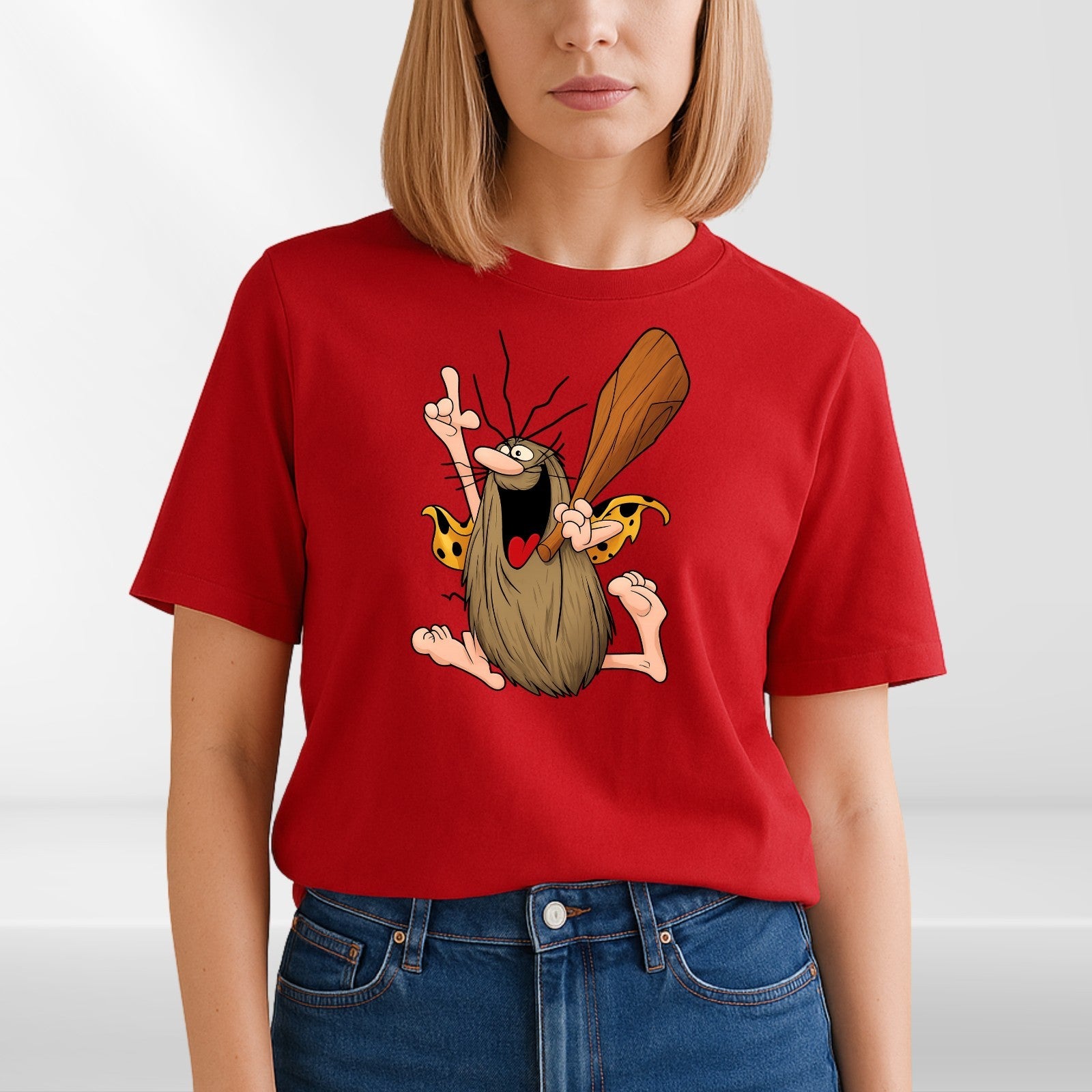 Vintage Captain Caveman Cartoon T-Shirt Retro Hanna Barbera Graphic Gift Tee Top