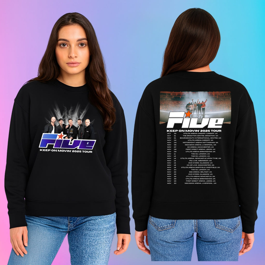 FIVE BOY Band Jumper Music Tour Venue & Dates Printed Fans Top Gift Sweat-shirt