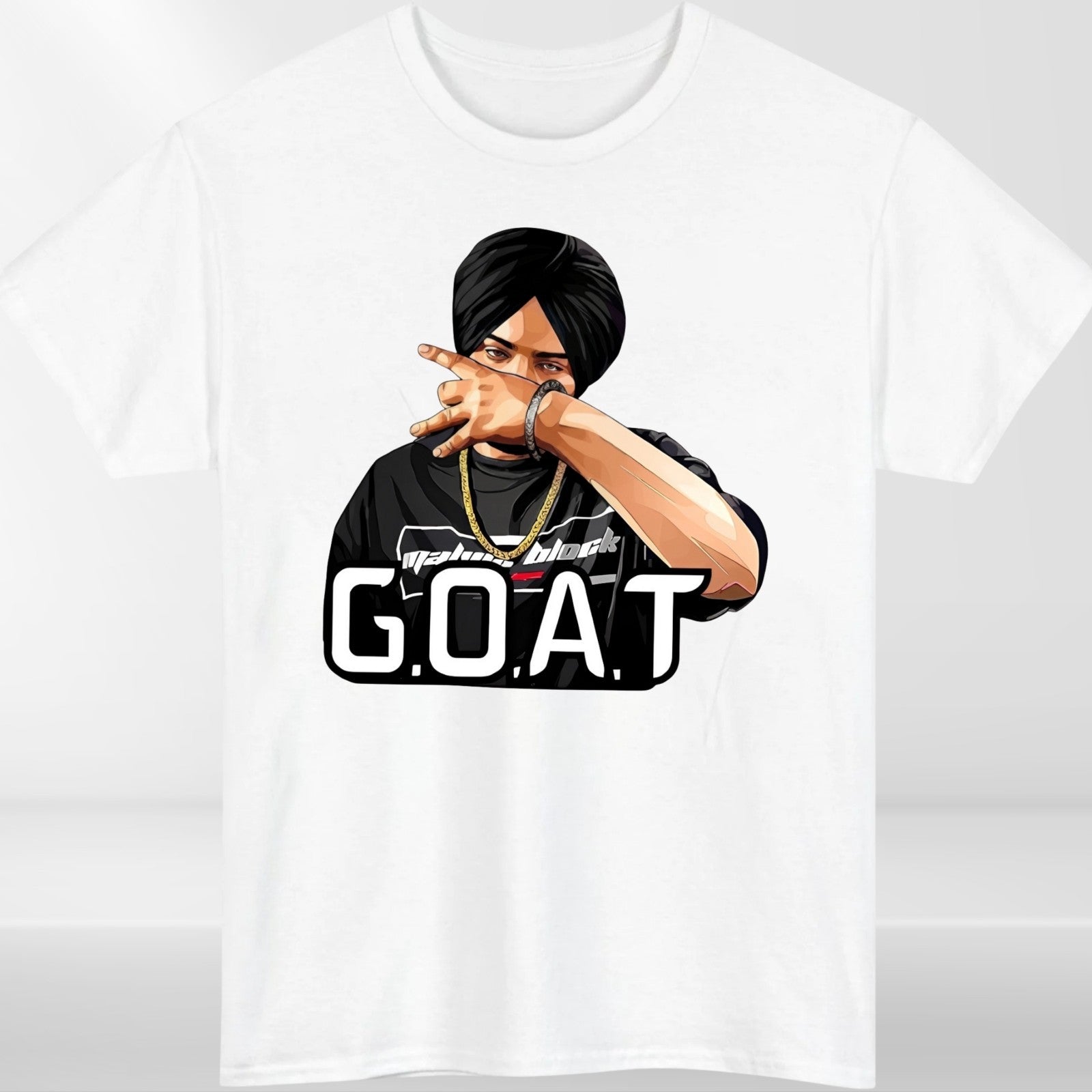 Popular! Sidhu Moose Wala Goat Indian Music Graphic Retro T-Shirt