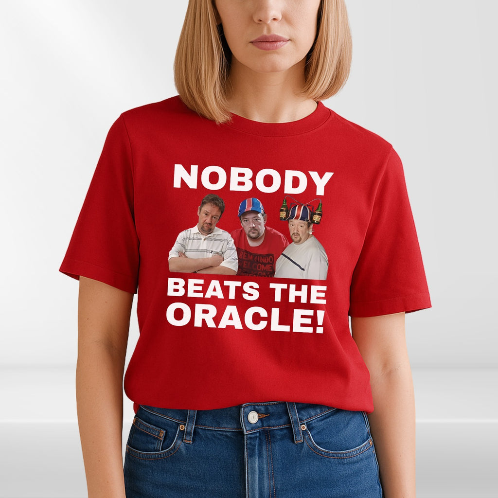 Nobody Beats The Oracle T Shirt Benidorm Geoff Maltby Comedy Unisex Tee UK