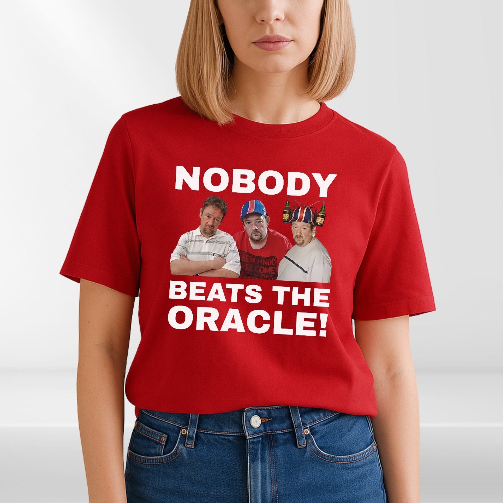 Nobody Beats The Oracle T Shirt Benidorm Geoff Maltby Comedy Unisex Tee UK