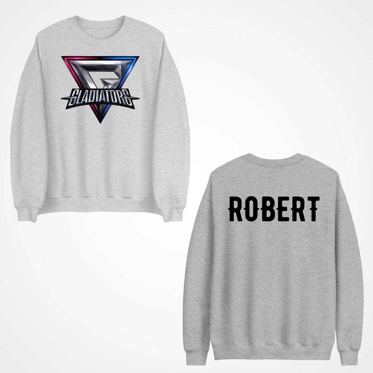 Personalised Gladiators Adult Kids Jumper  Gaming Team Gamer 90's TV Show Xmas