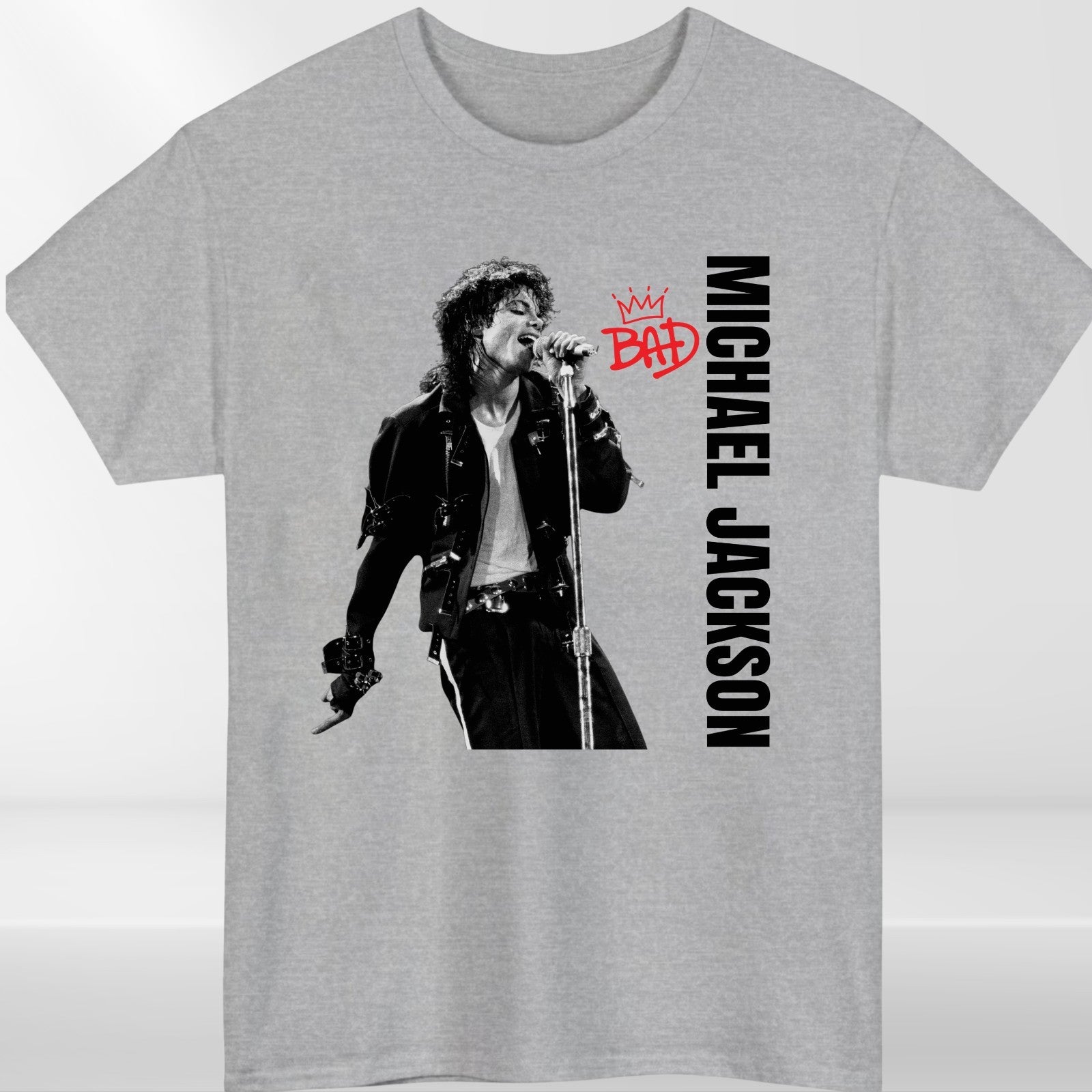 Michael Jackson Bad Album T-Shirt Pop King Graphic Unisex Tee