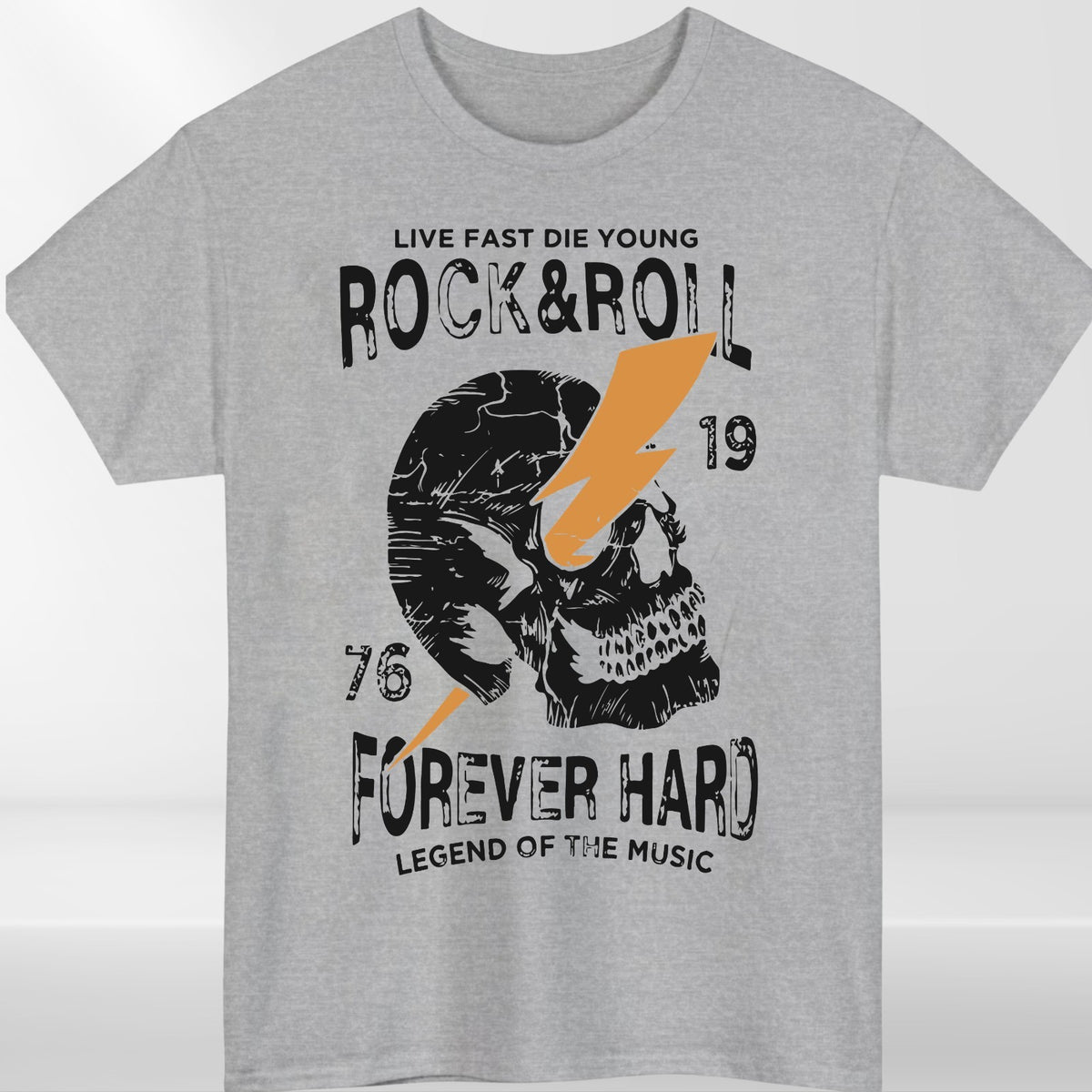KAM Big Fashion Rock N Roll T Shirt Cotton Short Sleeve Casual Tee