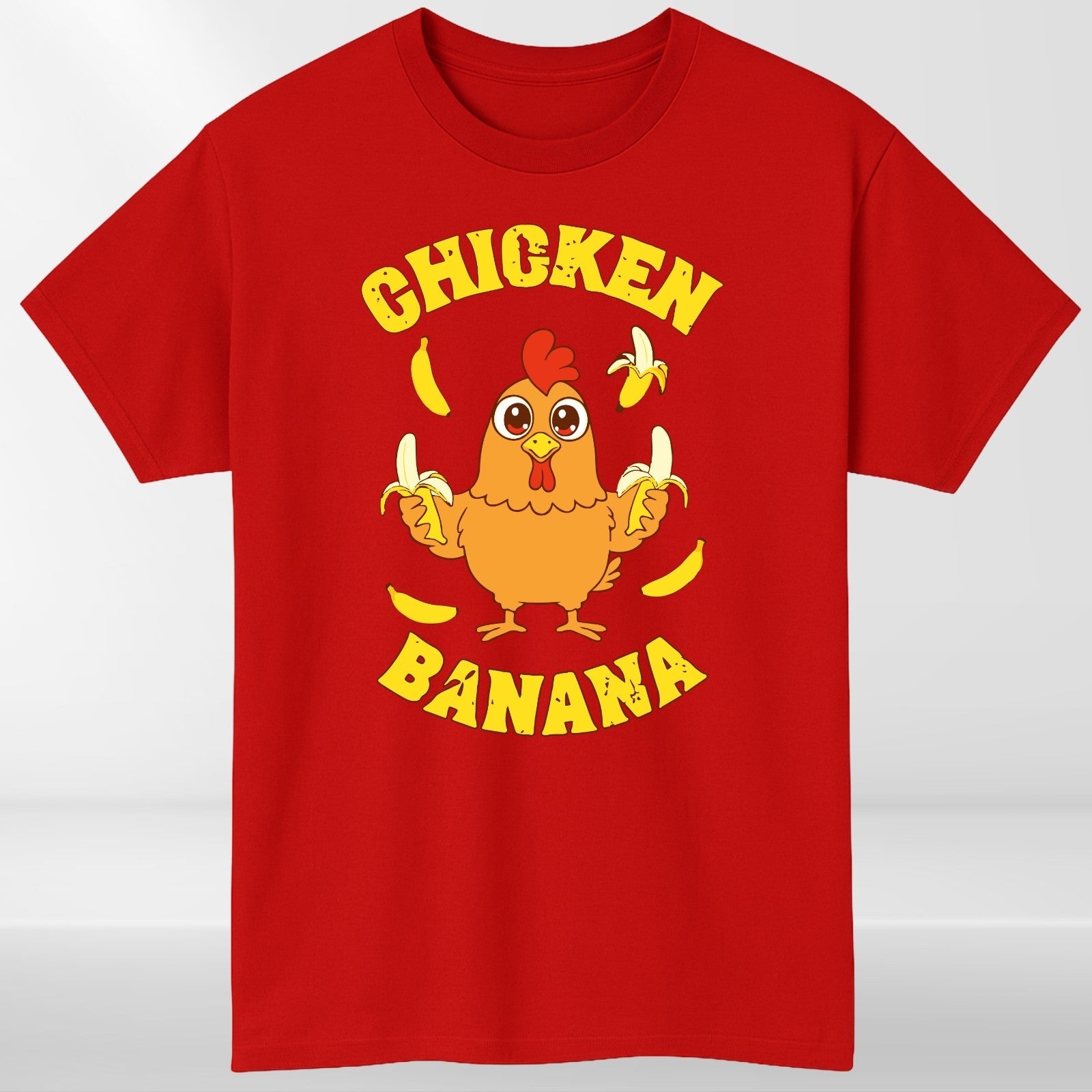 Chicken Banana T Shirt | Funny Chicken Meme Tee | Cute Cartoon Gift | Kids to 4X
