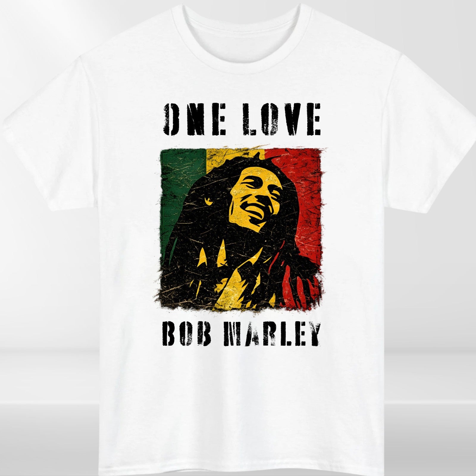 One Love Reggae Music T-Shirt Jamaican Pride Inspired Graphic Unisex Casual Tee