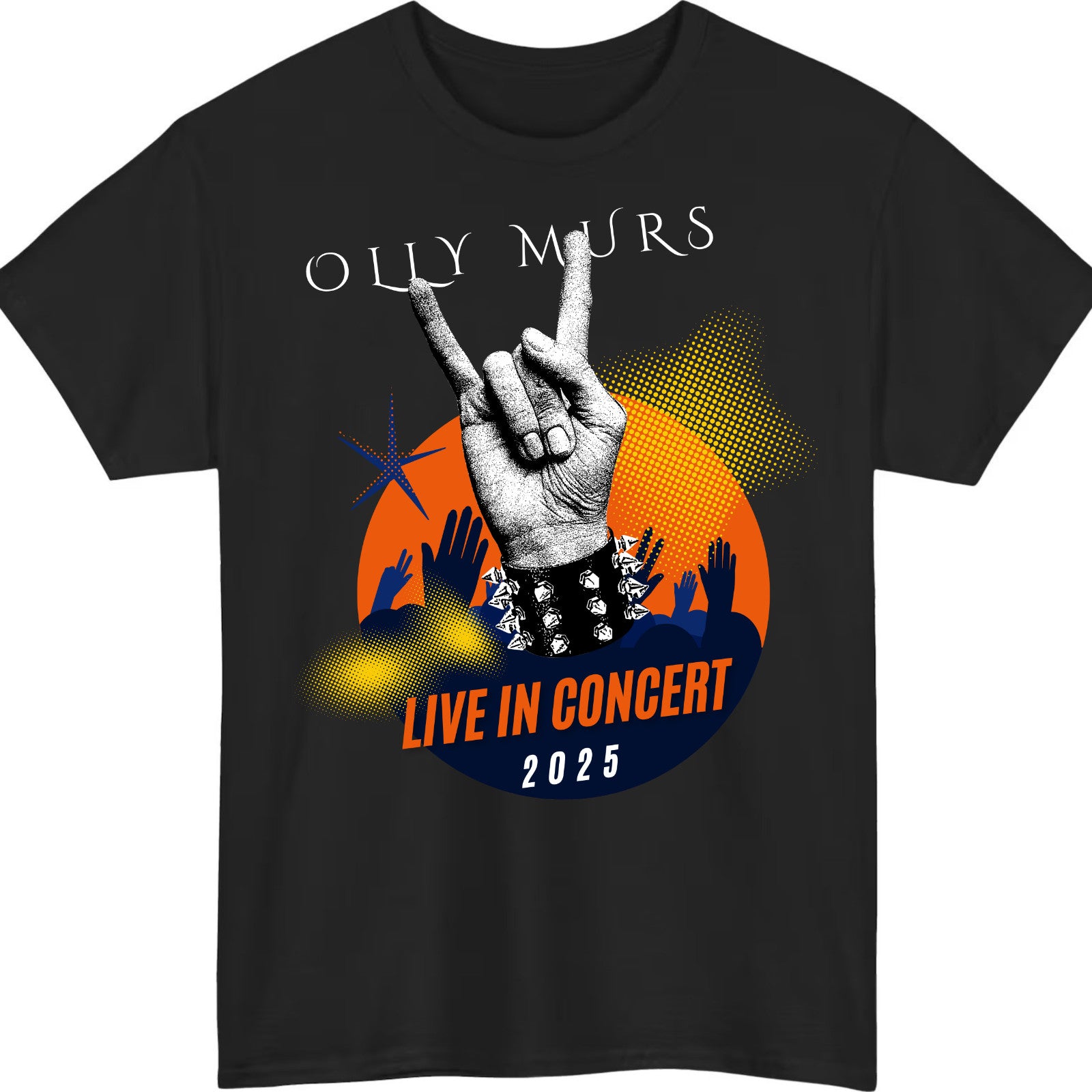 Live Concert Tshirt, Olly Murs 15 years of hits T Shirt, Olly Murs Adults TShirt