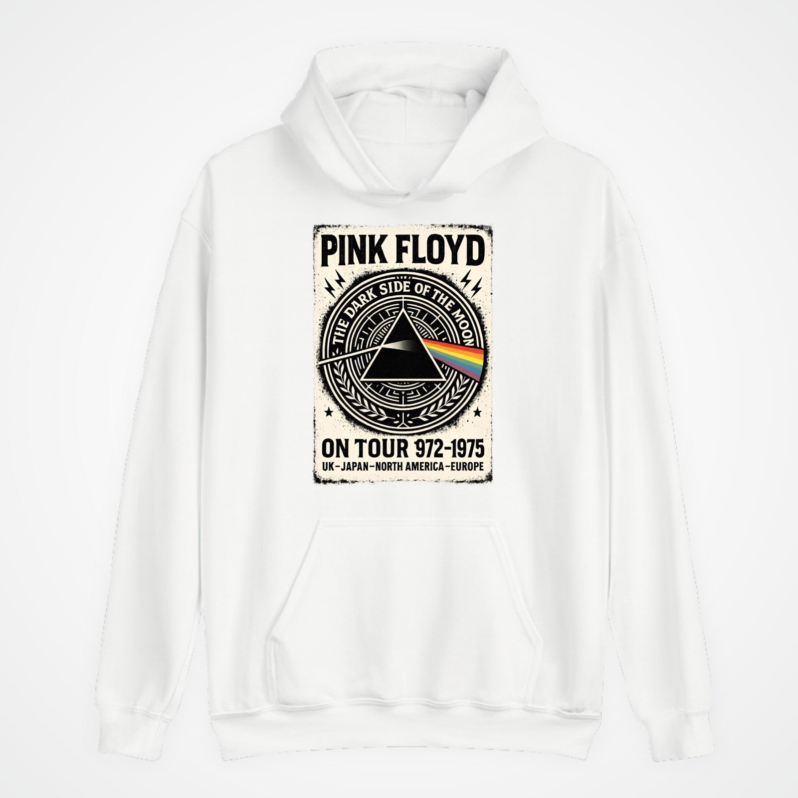 Vintage Psych Hoodie | Dark Side Of The Moon Band Hoodie | Music Gift Top 3Y–4XL