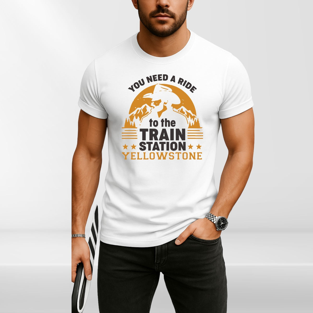 You Need A Ride To The Train Station Novelty Graphic T Shirt TV Series Inspired