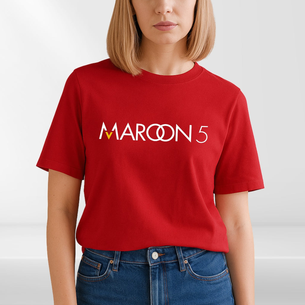 Maroon 5 T Shirt Black Concert Tour Music Band Unisex Cotton Tee Festival UK