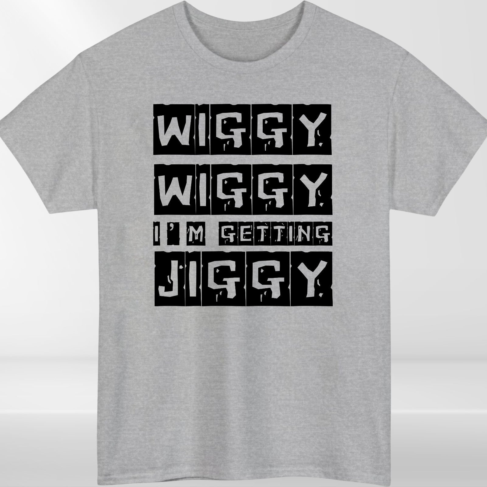 Wiggy Wiggy I’m Getting Jiggy T Shirt | Funny Hip Hop Tee | Streetwear Gift 3Y–4