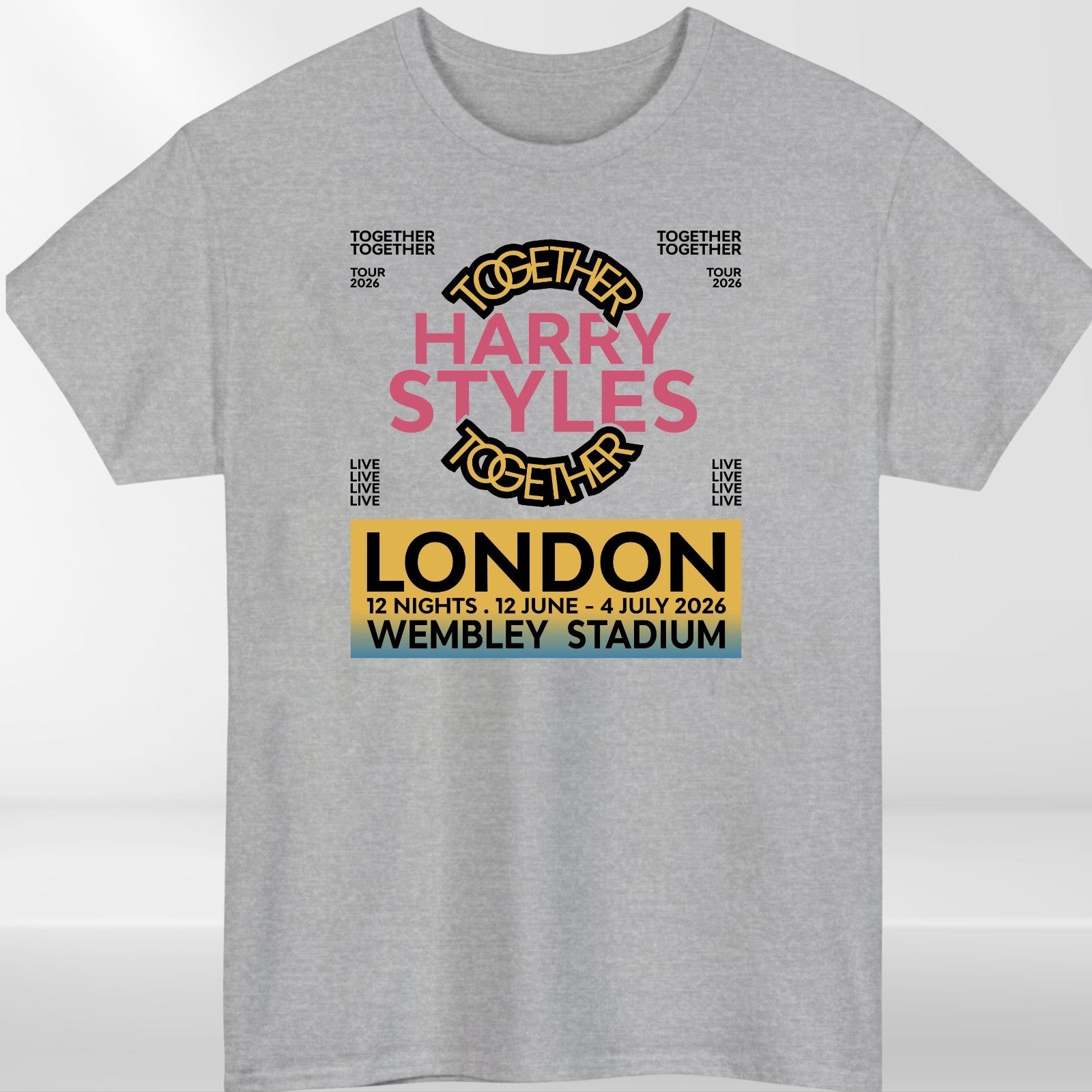 Harry Styles Together Tour 2026 T-Shirt Wembley London Navy Concert Merch