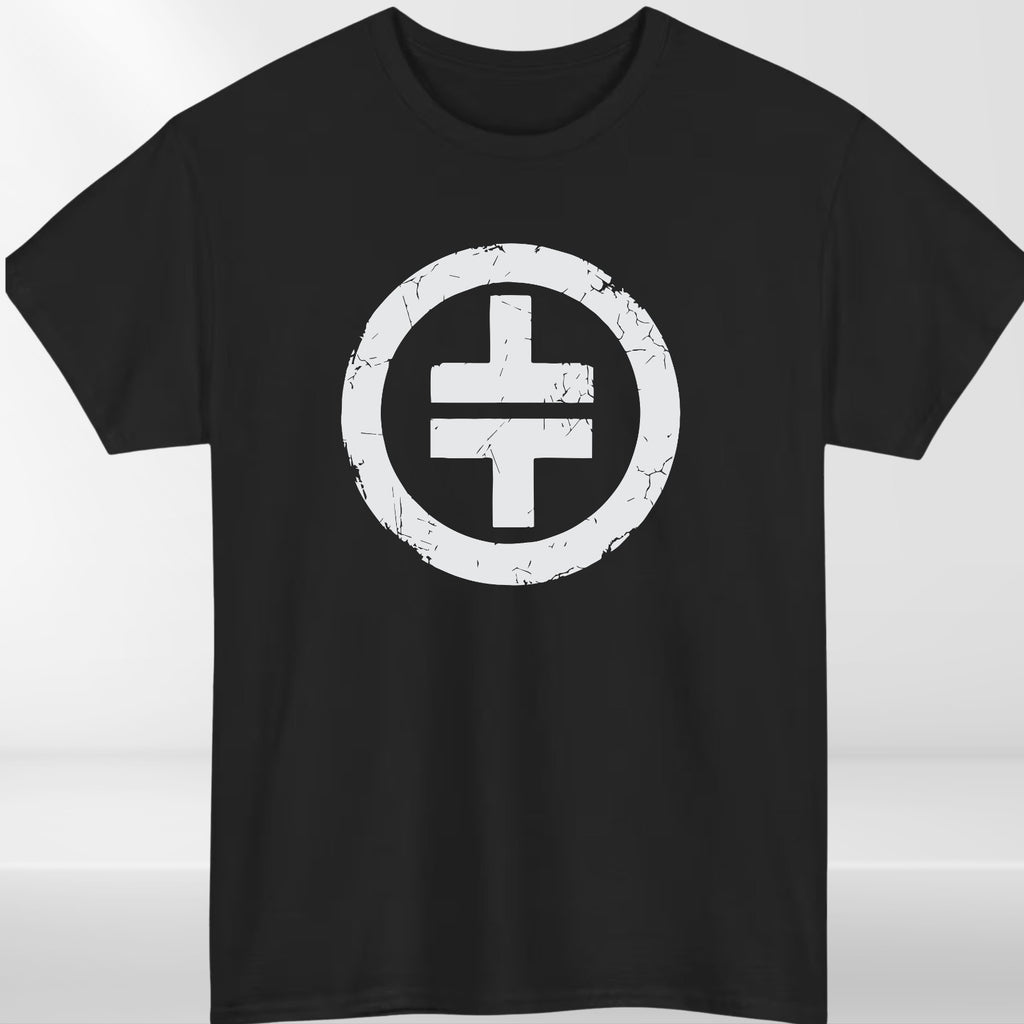 Glitter Circle Symbol Graphic T Shirt Music Inspired Unisex Tee Top