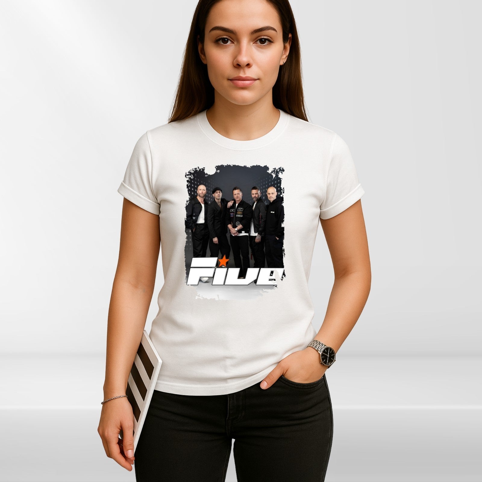 Five Band Concert T-Shirt Keep On Moving 2025 Tour t tshirt Retro Pop Gift Top