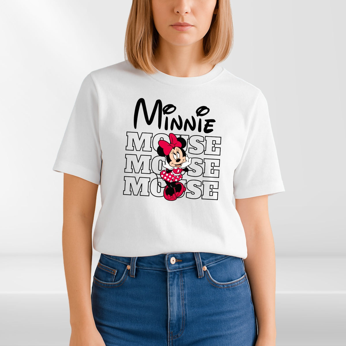 Mickey Minnie Couple Matching T-shirt Mouse Disney Trip Family Unisex Kids Tee