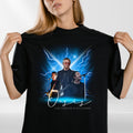 Retro Rock Band Shirt, Lightning Music Graphic Tee, Electric Guitar Concert Top