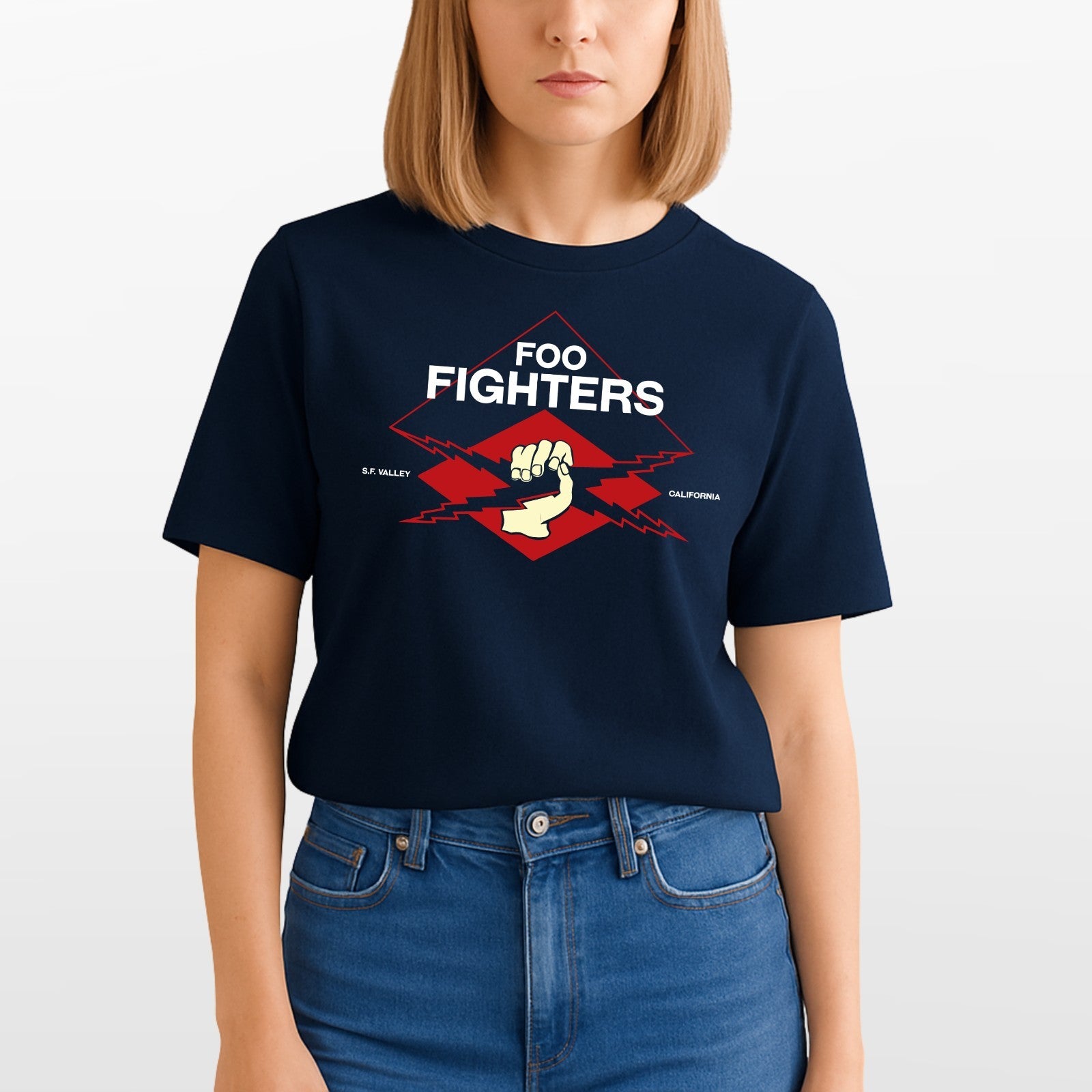 Foo Fighters T Shirt Dave Grohl Rock Band Logo Graphic Unisex Cotton Tee UK