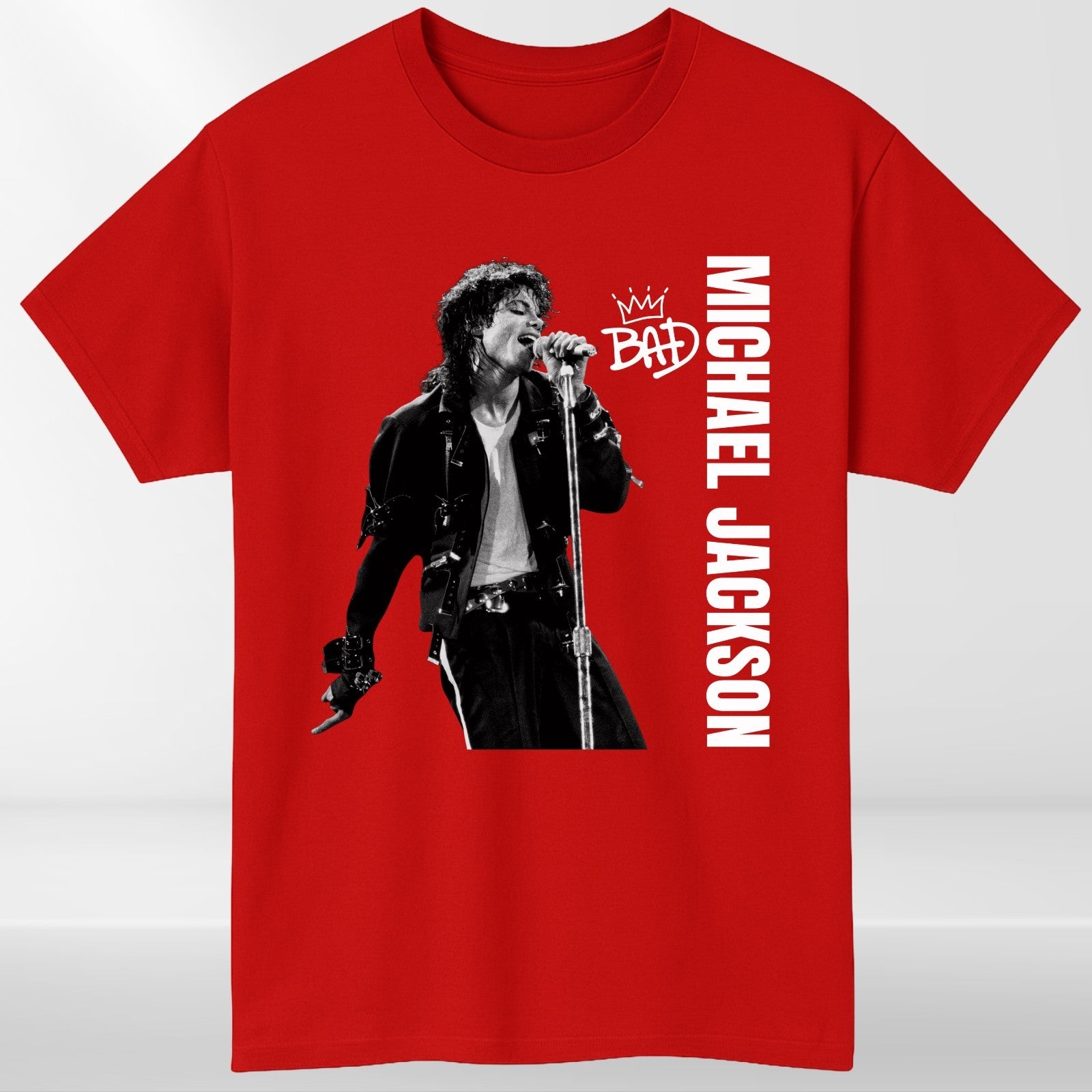 Michael Jackson Bad Album T-Shirt Pop King Graphic Unisex Tee