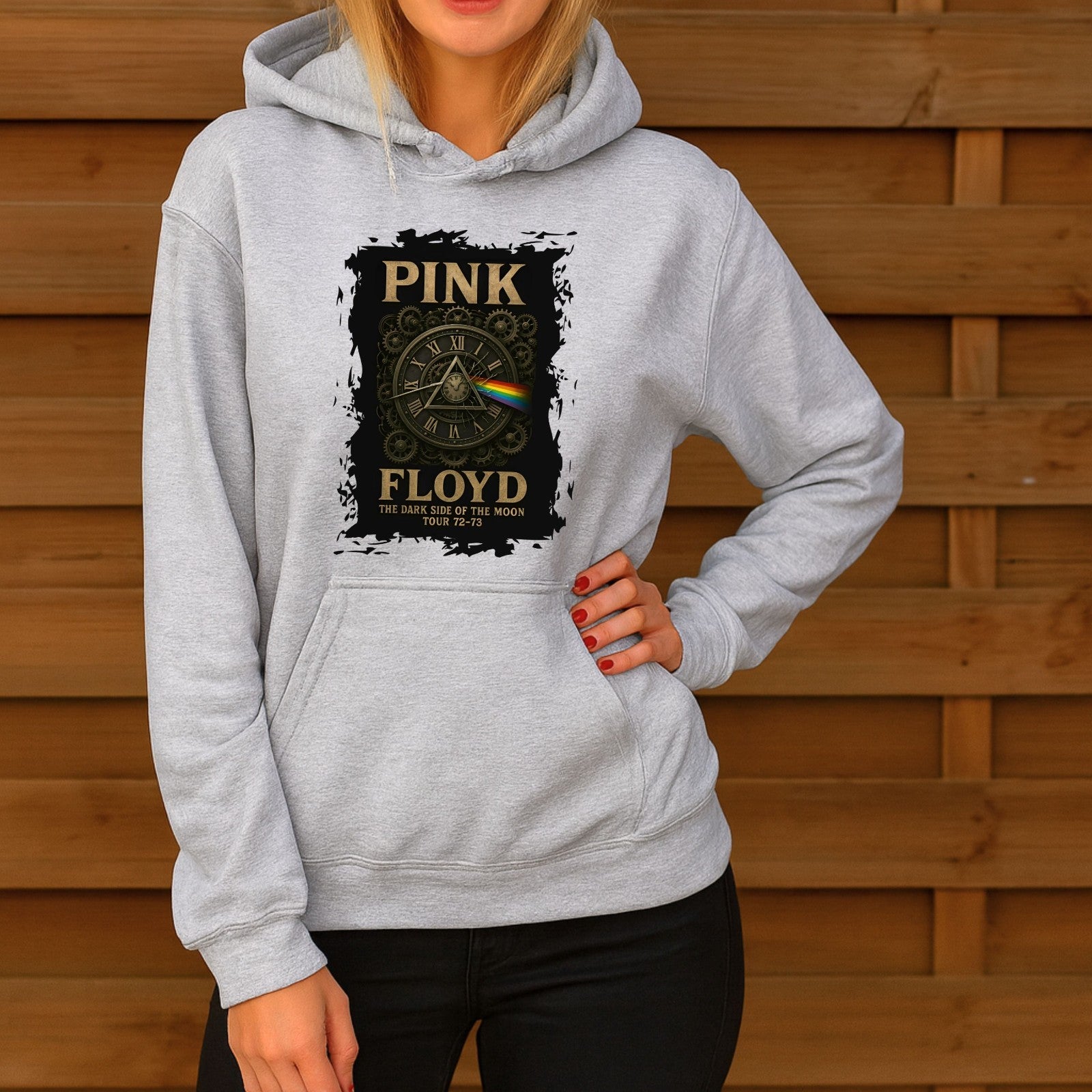 Vintage Psych Hoodie | Dark Side Of The Moon Band Hoodie | Music Gift Top 3Y–4XL