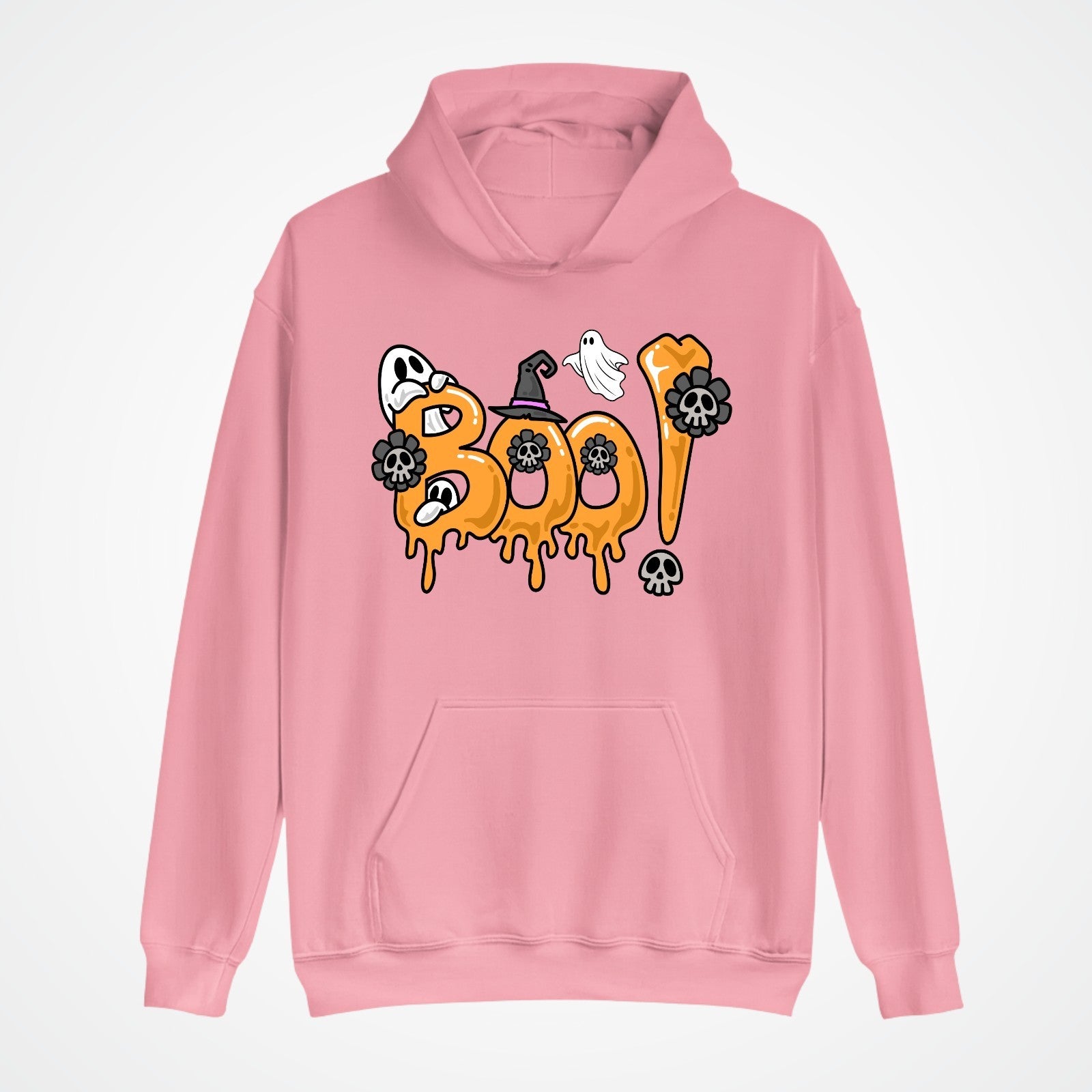 BOO! Halloween Hoodie | Funny Ghost & Skull Design | Spooky Unisex Sweatshirt |