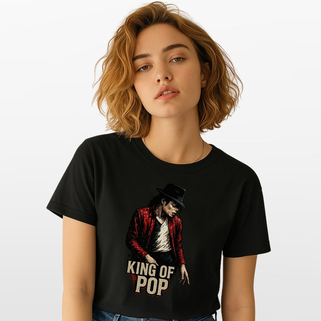 Michael Jackson Inspired King of Pop T-Shirt Music Fan Unisex Graphic Tee UK
