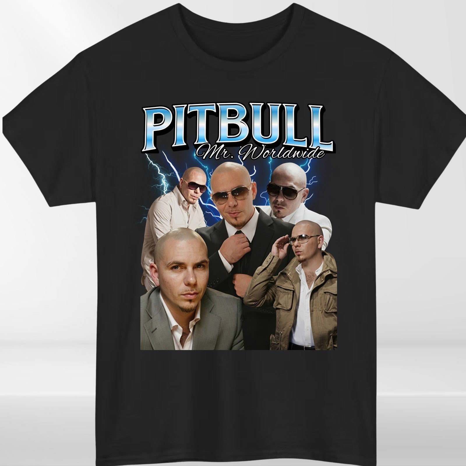 Retro Mr Worldwide Inspired T Shirt Vintage Music Graphic Fan Tee Top UK