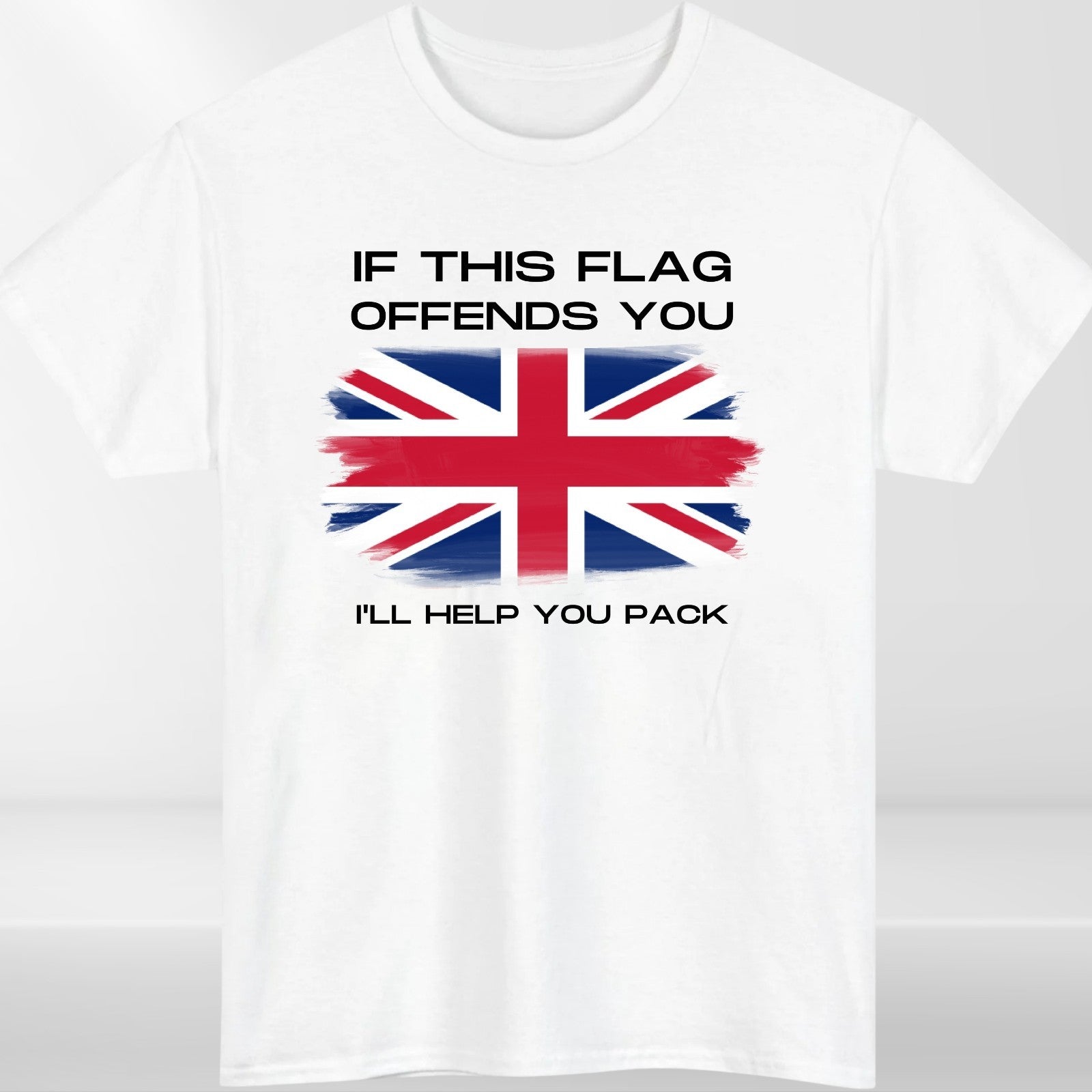UK Flag Funny Patriotic Graphic Union T-Shirt product view 2