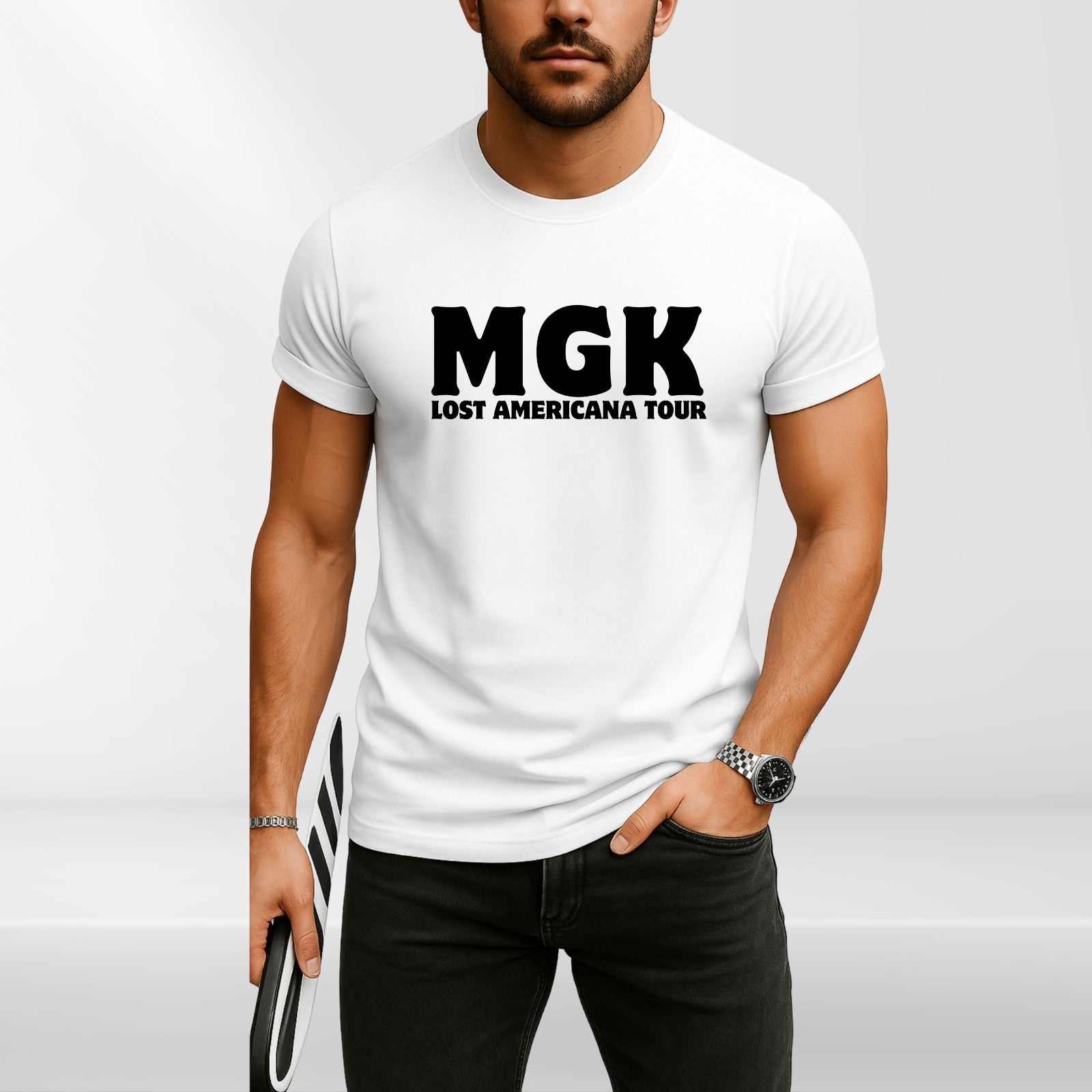 MGK Lost Americana Tour T Shirt Music Fan Graphic Tee Unisex Concert Style Top