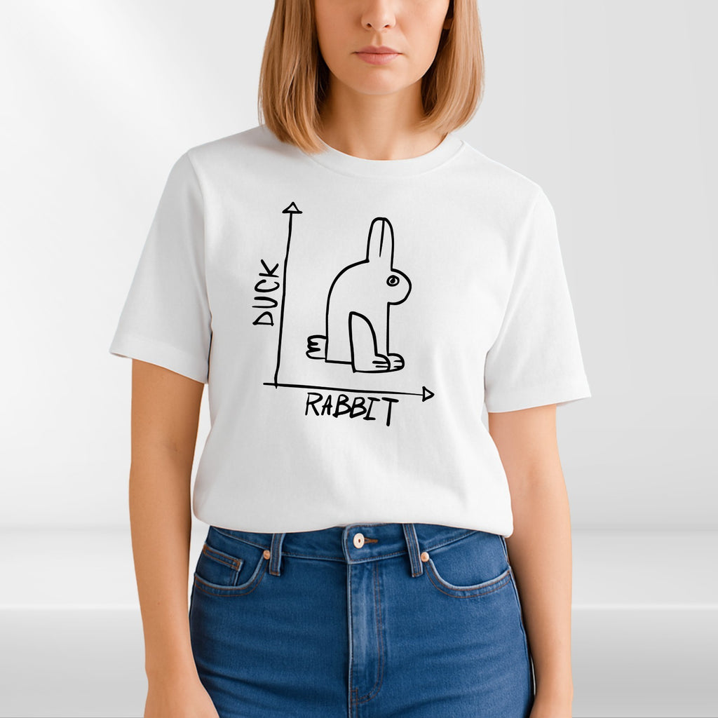 Funny Rabbit Duck T Shirt 100% Cotton Graphic Novelty Unisex Gift Tee UK