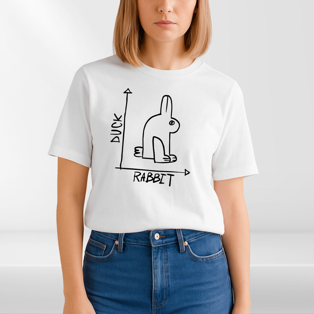 Funny Rabbit Duck T Shirt 100% Cotton Graphic Novelty Unisex Gift Tee UK