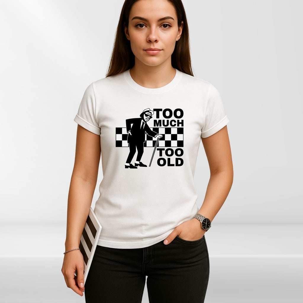 Too Much Too Old T-Shirt Ska 2 Tone Records Music Retro Top Tee