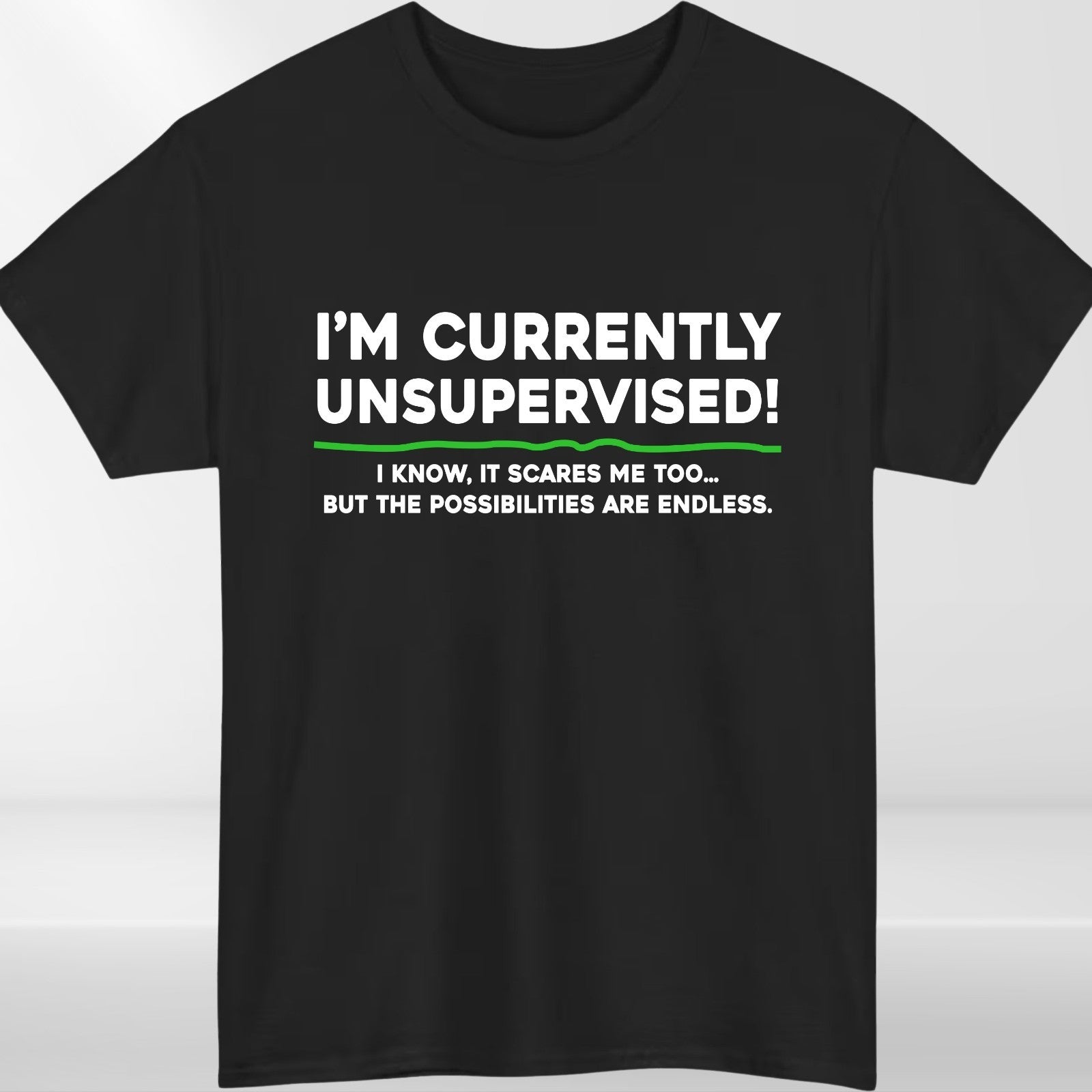 I'M CURRENTLY UNSUPERVISED T-Shirt Funny Rude Offensive Joke Novelty