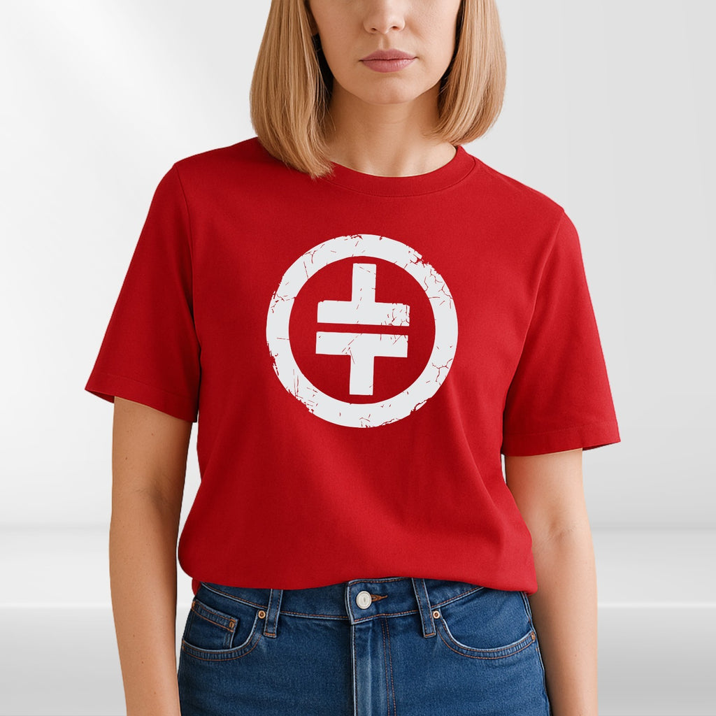 Glitter Circle Symbol Graphic T Shirt Music Inspired Unisex Tee Top