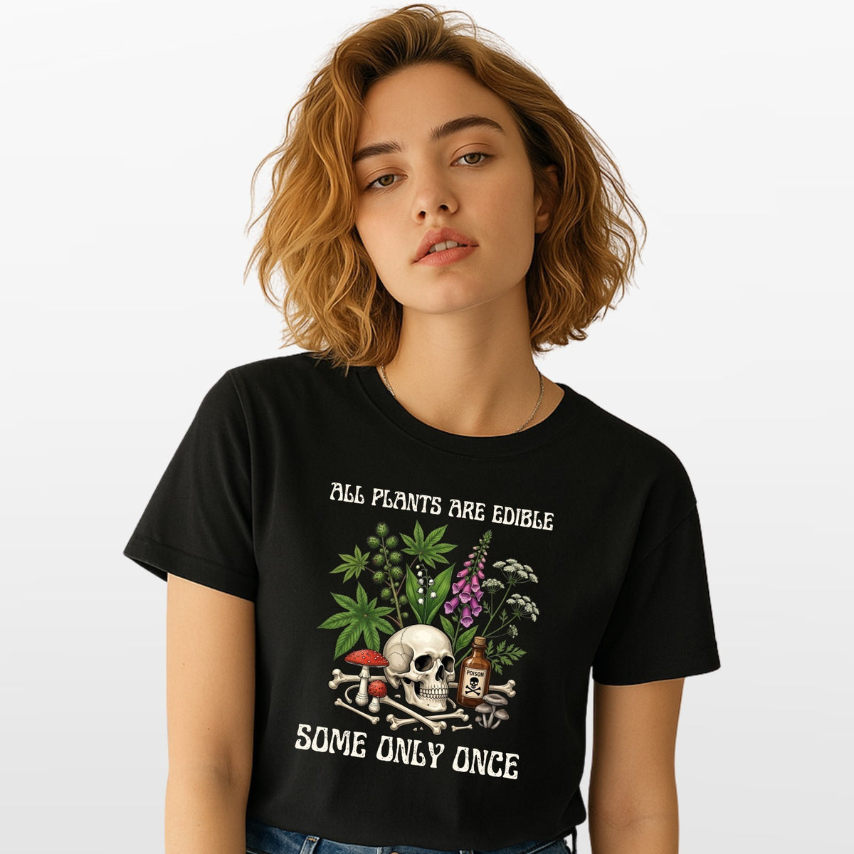 Funny Gardening T Shirt All Plants Are Edible Botanical Unisex Gift Tee UK