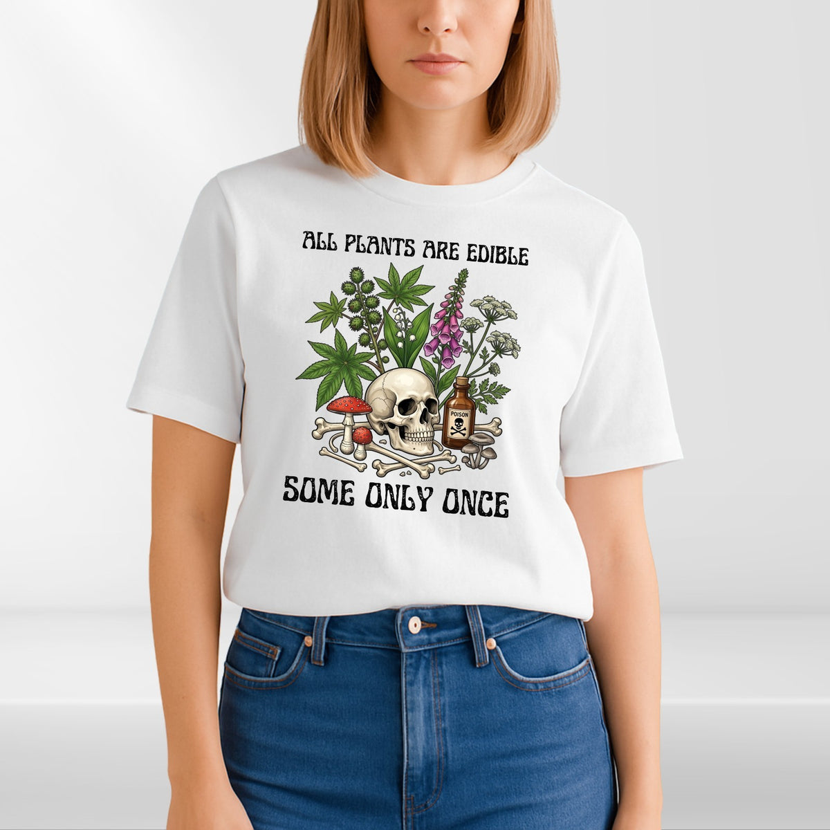 Funny Gardening T Shirt All Plants Are Edible Botanical Unisex Gift Tee UK