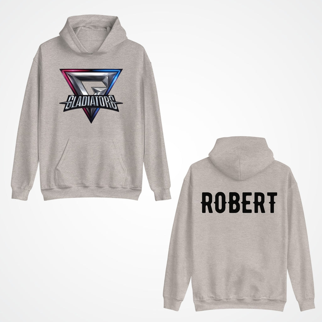 Personalised Gladiators Adult Kids Hoodie Gaming Team Gamer 90's TV Show Xmas