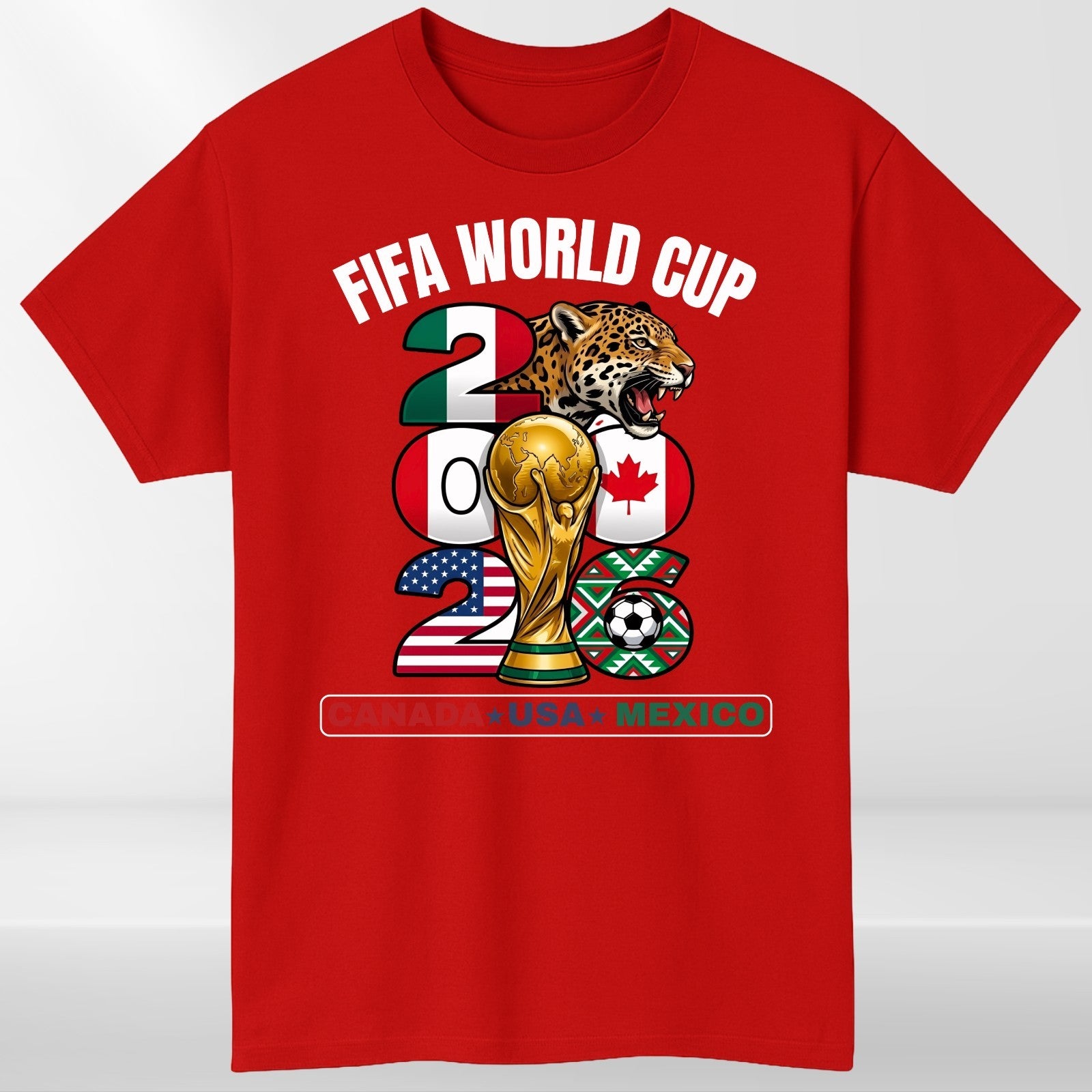 Canada USA Mexico World Cup 2026 T-Shirt - Patriotic Soccer Host Nations Tee
