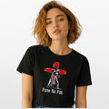 Fear No Foe Knight England Cross T-Shirt White Cotton Unisex Patriotic Top