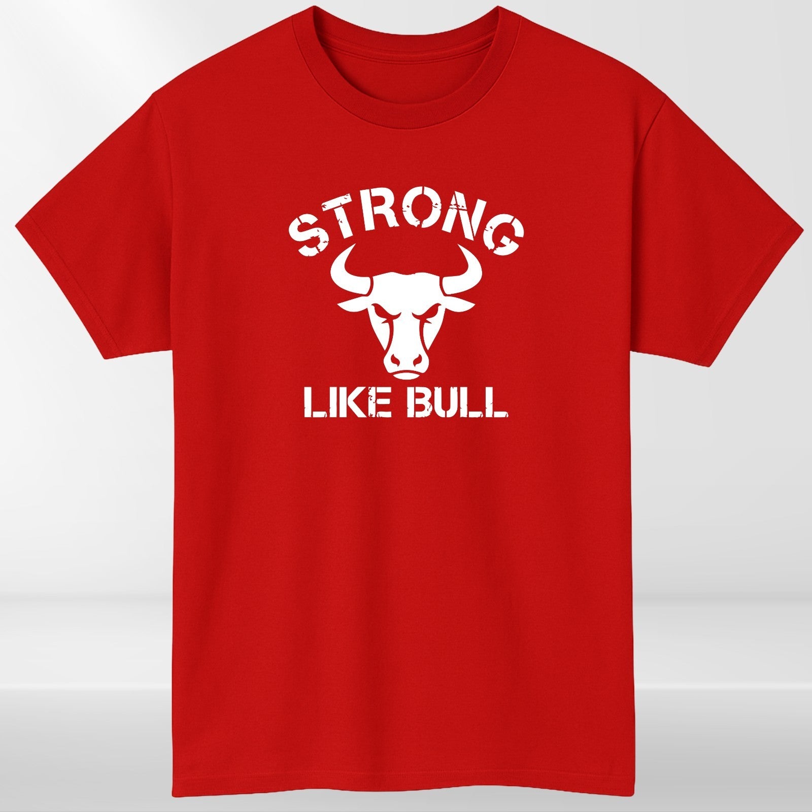 Strong Bull Gym T Shirt Bodybuilding Workout Fitness Training Muscle Top UK